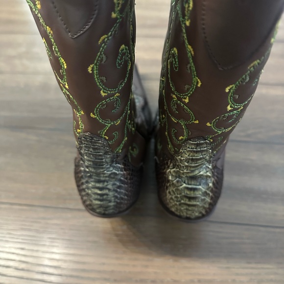 Stetson‎ Boots Python Leather Great Shape Size 10 1/2 - Picture 3 of 6